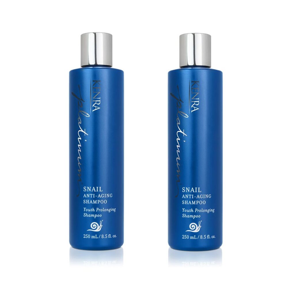 Kenra Platinum Snail Anti-Aging Shampoo 2 Pack  8.5oz Each RARE!